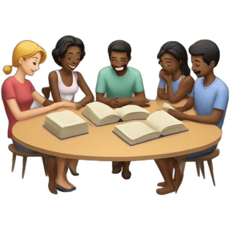 Book reading group emoji