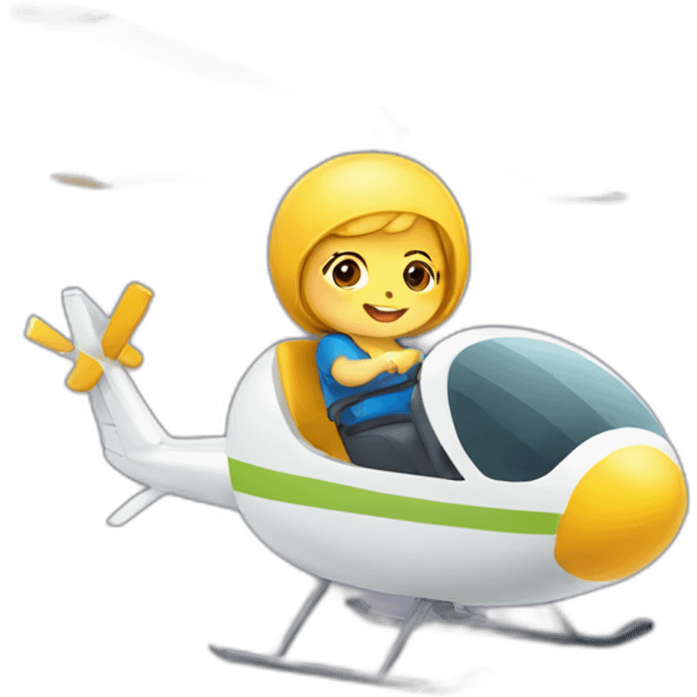 Bébé sur un hélicoptère emoji