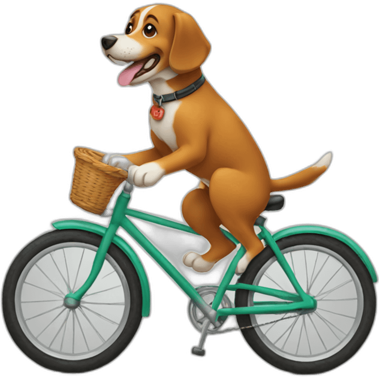 dog riding a bike emoji