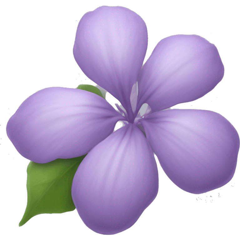 Realistic singular lilac flower emoji