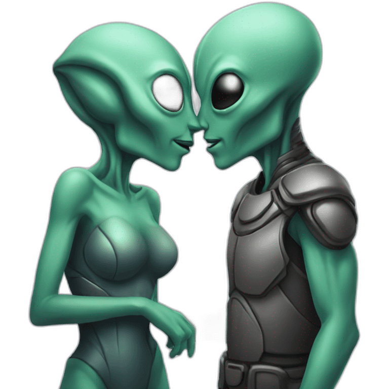 alien couple kissing emoji