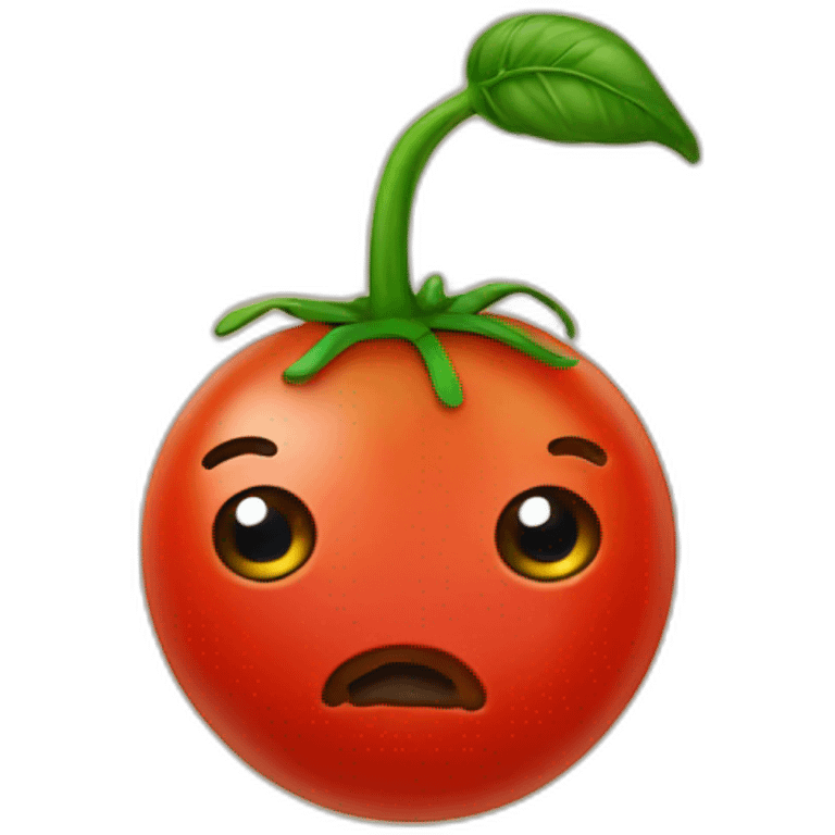 Tomato with poop on top emoji