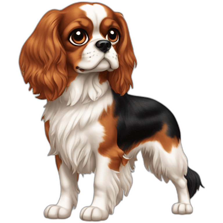 dog Cavalier King Charles Spaniel full height emoji