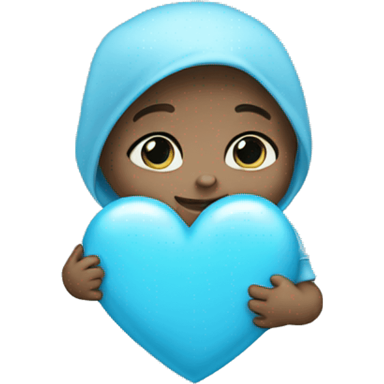 Baby blue heart emoji