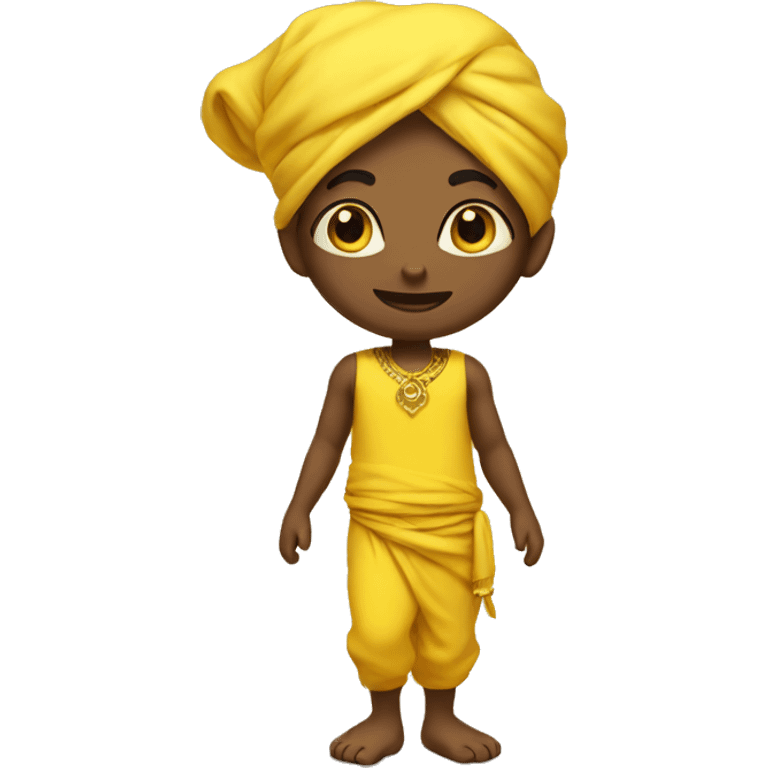 Genie wearing a yellow outfit  emoji