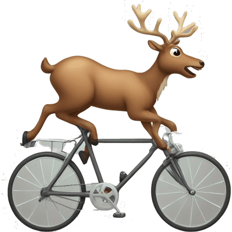 Reindeer riding a bike  emoji