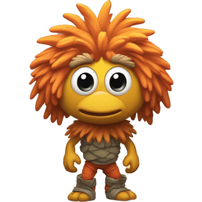 Attractive with adorable huge eyes  Detailed image of  fraggle rocks hot muscle trainer sunset colored emoji