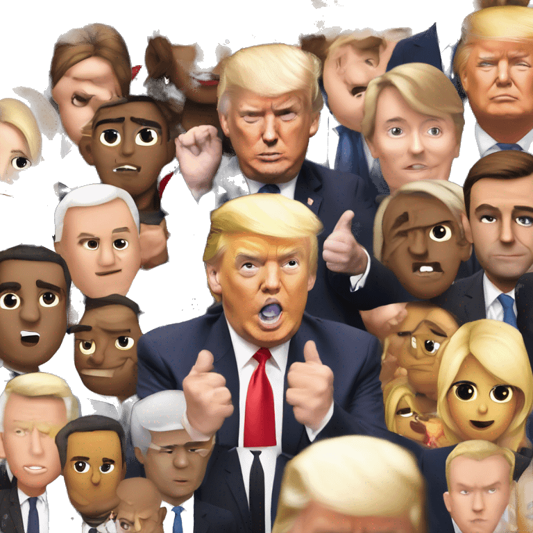 Emmanuel Macron qui embrasse Donald Trump emoji