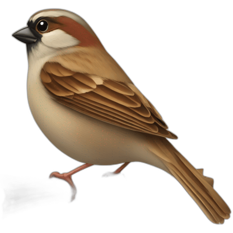 Sparrow frinking cidre emoji