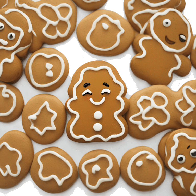 Gingerbread girl cookie emoji