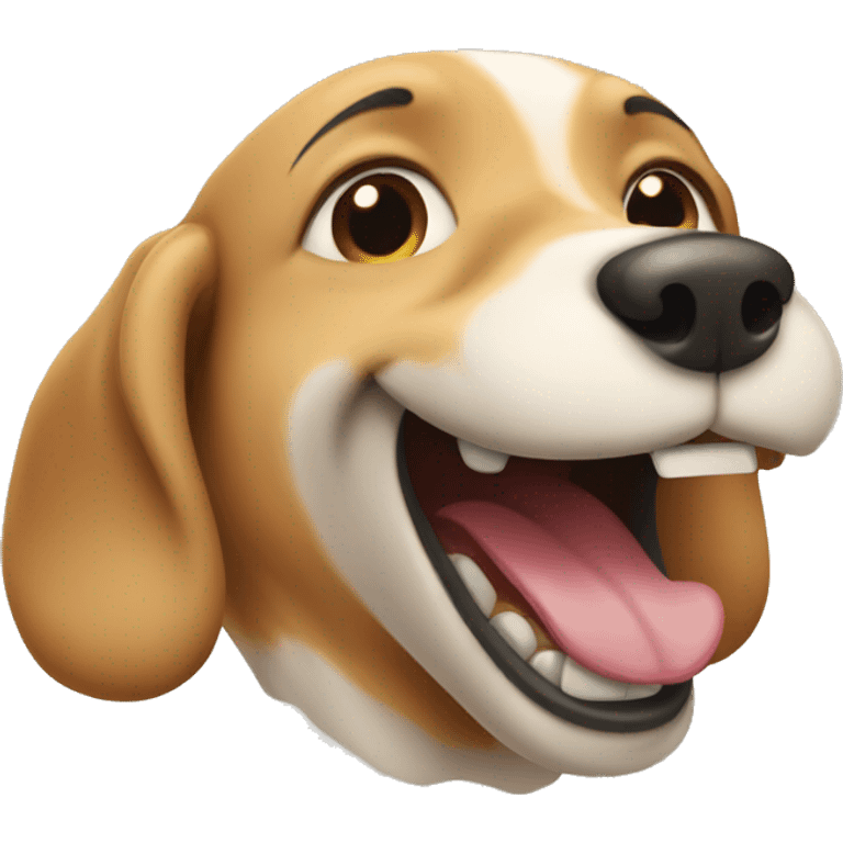 Dog laughing  emoji