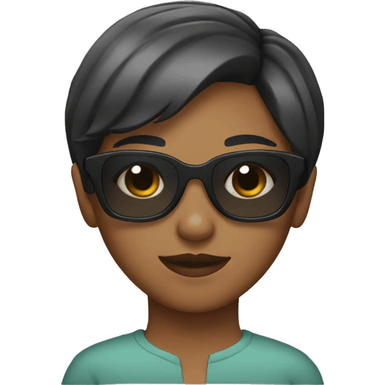 girl with sunglasses and short hair emoji