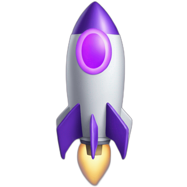 purple led rocket emoji