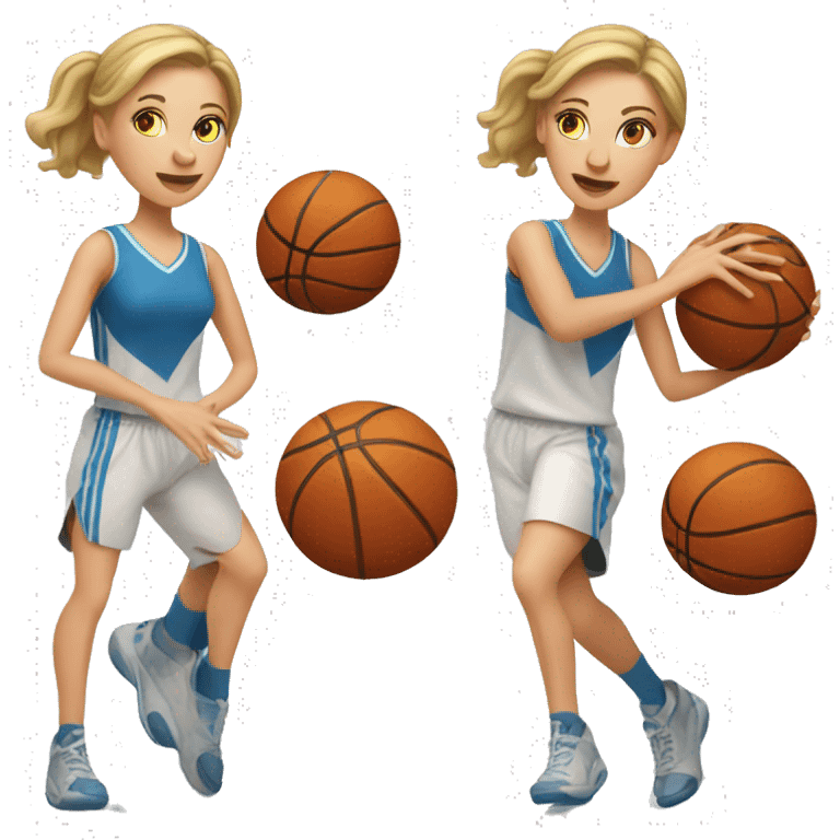 A 30-year-old white woman playing basketball emoji