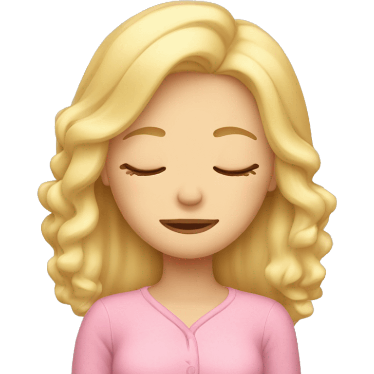 Blonde girl sleeping  emoji