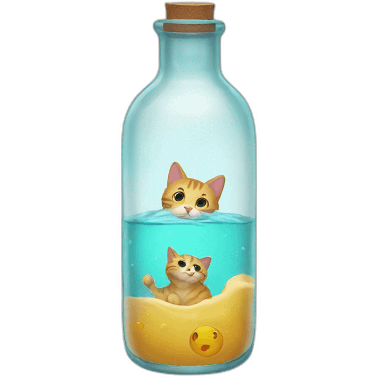 liquid cat inside bottle emoji