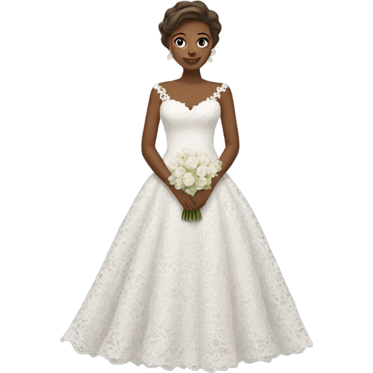 Lace wedding dress emoji