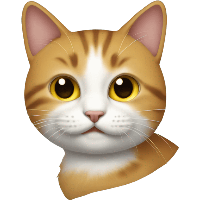 Un chat sur un chat color emoji