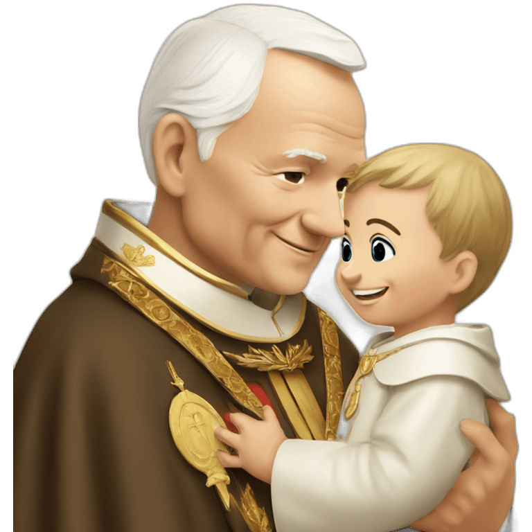 John Paul Ii with child emoji