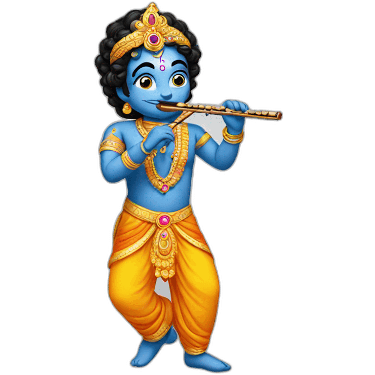 Krishna with flute emoji