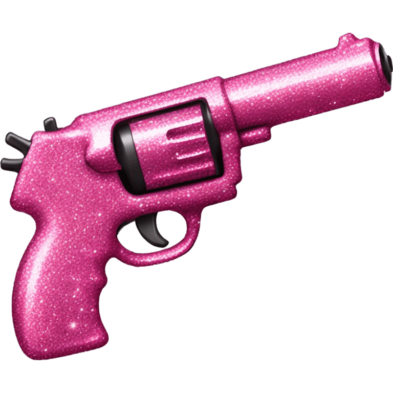 Glittery pink gun emoji