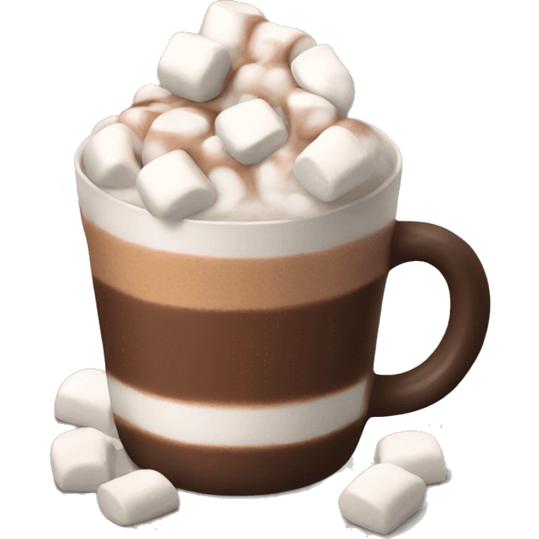 Cup of hot chocolate with marshmallows  emoji