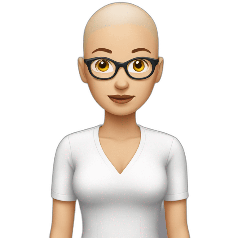 bald woman emoji