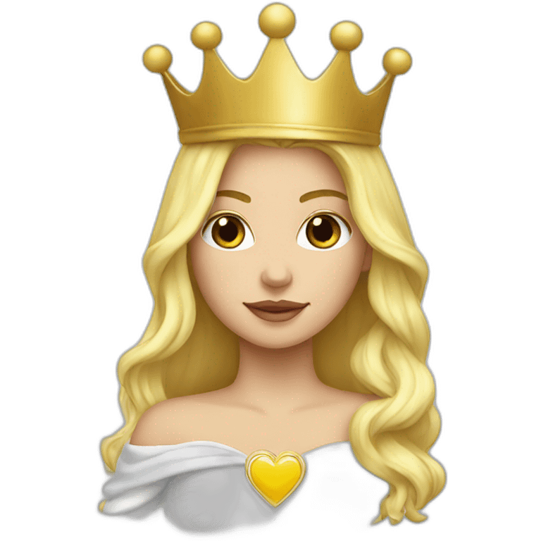 blond princess white with crown hoodie liquid emoji