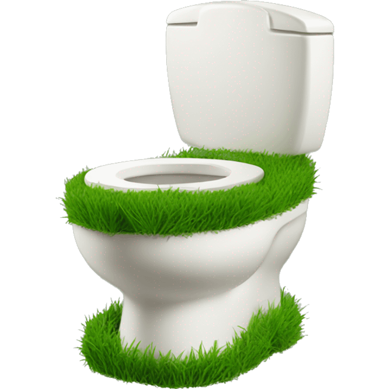 Toilet made out of grass emoji