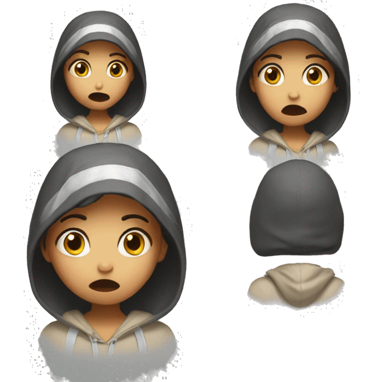 Surprised girl houdie emoji