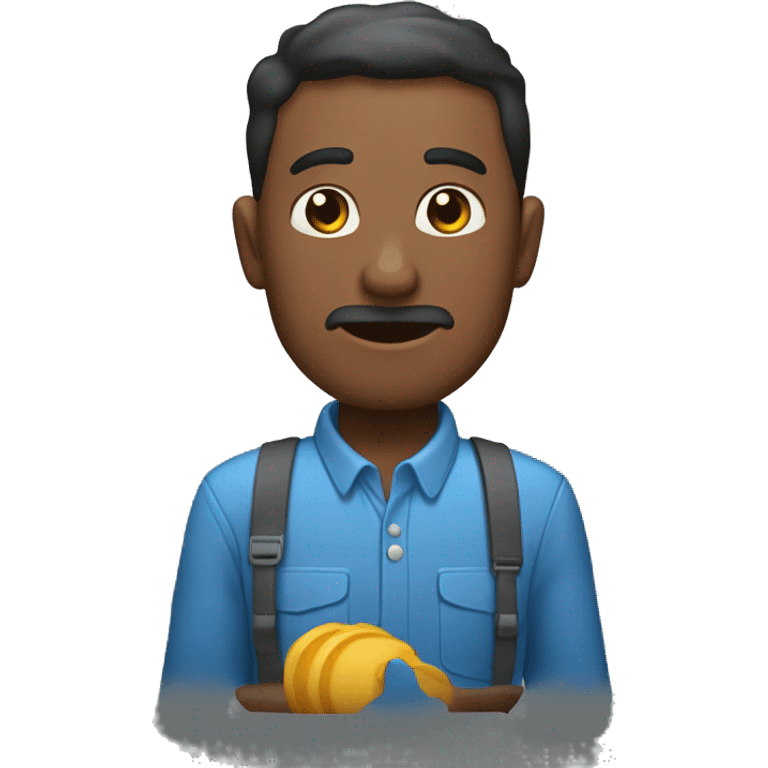 un hombre cargando pesas emoji