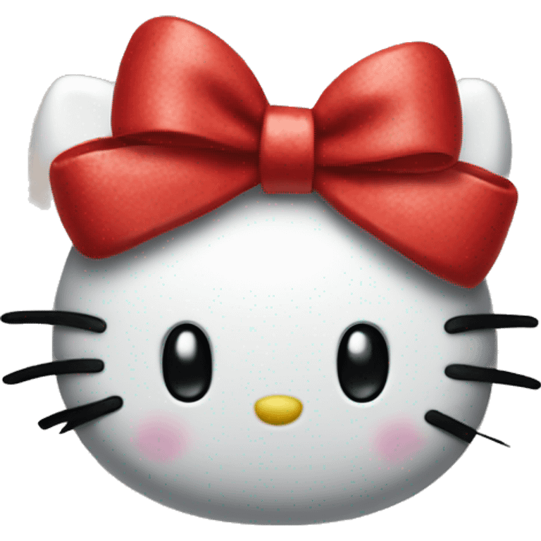 Hello kitty red bow emoji