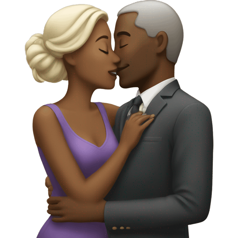 happy couple kissing emoji