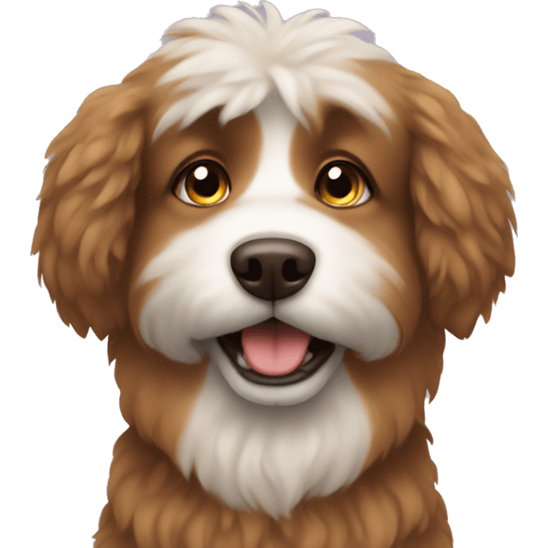 fluffy dog brown emoji