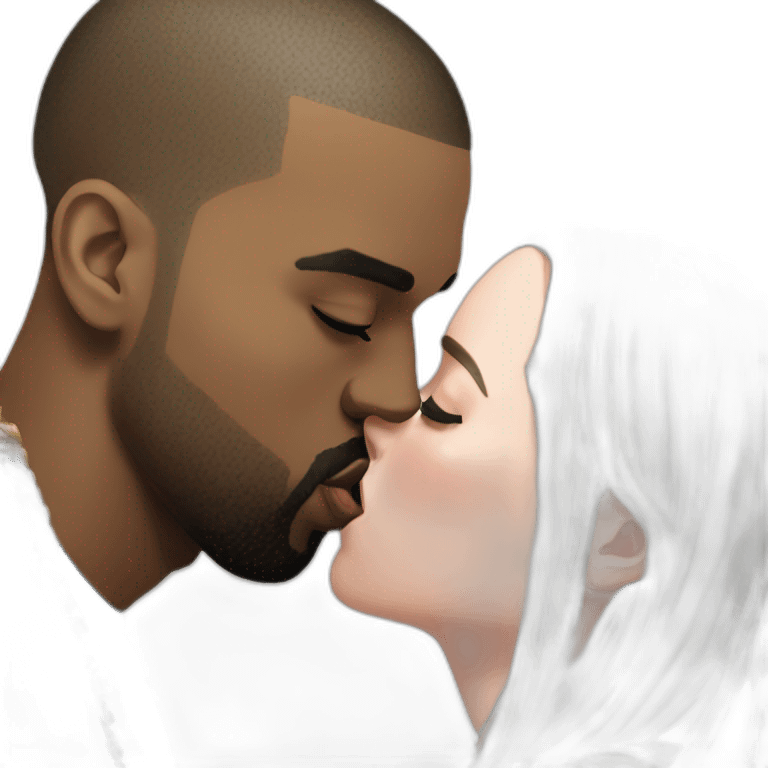 Kanye West kisses Billie Eilish emoji