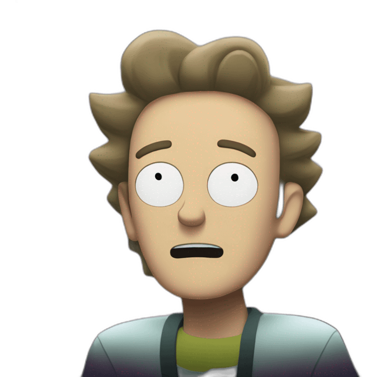 Morty Smith With rick Sanchez in the depths of space emoji