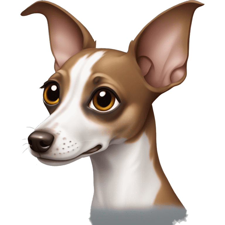 Brown and white chihuahuaItalian greyhound emoji