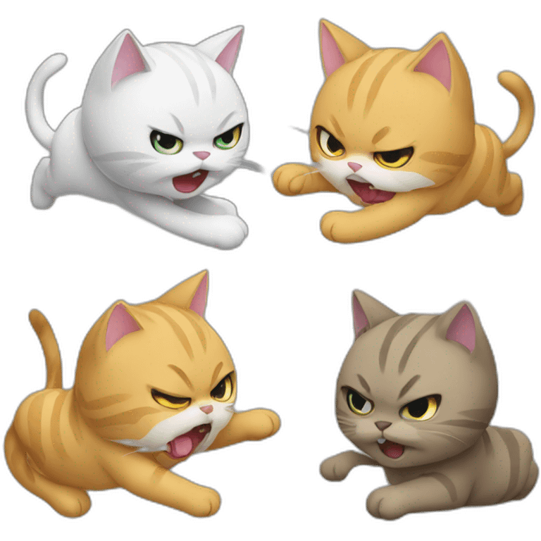 cat fight emoji