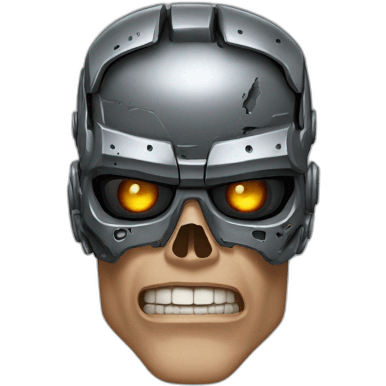 terminator's destroyed face emoji