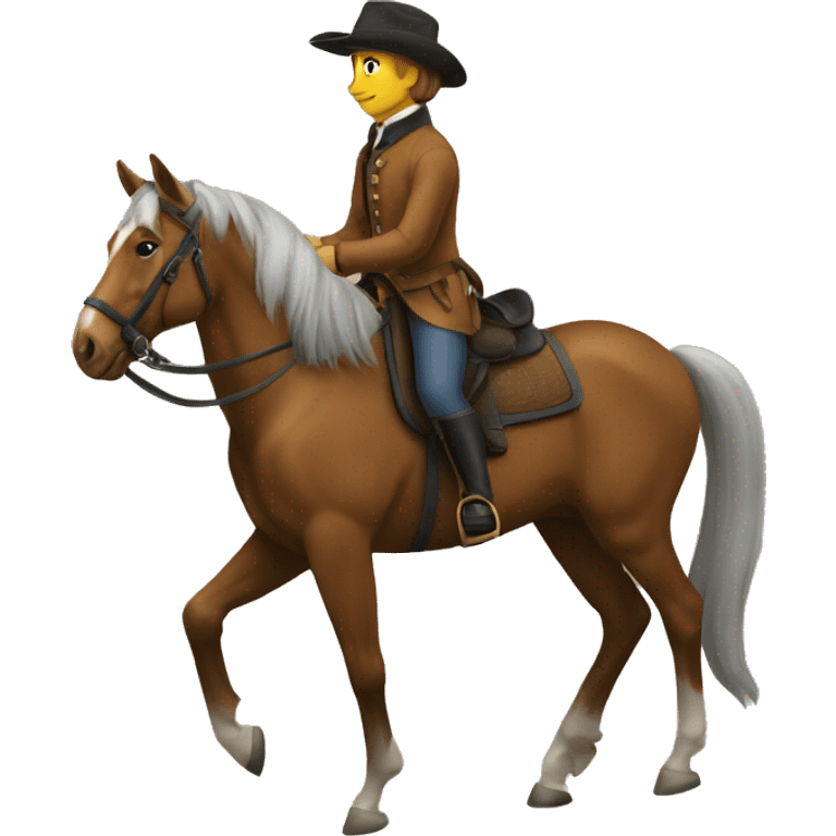 sur un cheval emoji