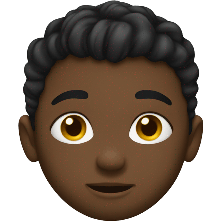 Black boy kissing emoji