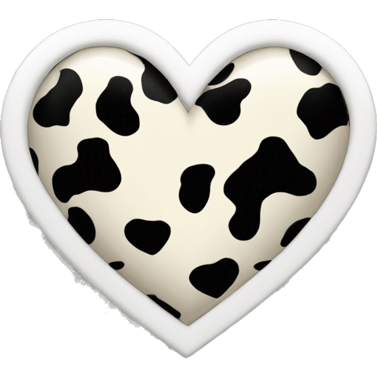 cow print heart emoji