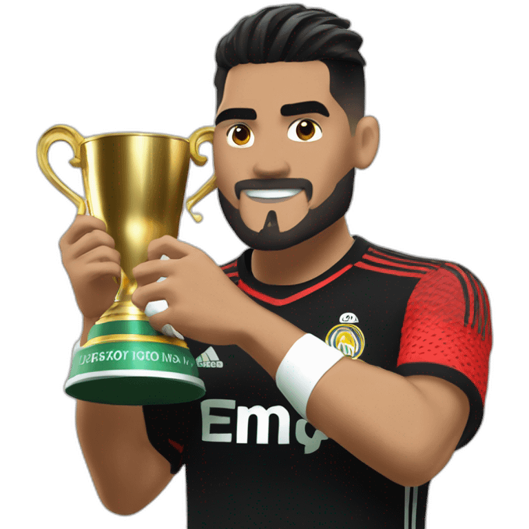 sergio romero goalkeeper holding libertadores cup emoji