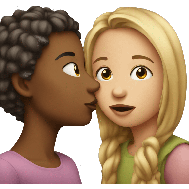 girl kissing girl emoji