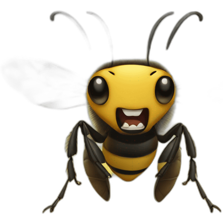 Angry bee emoji