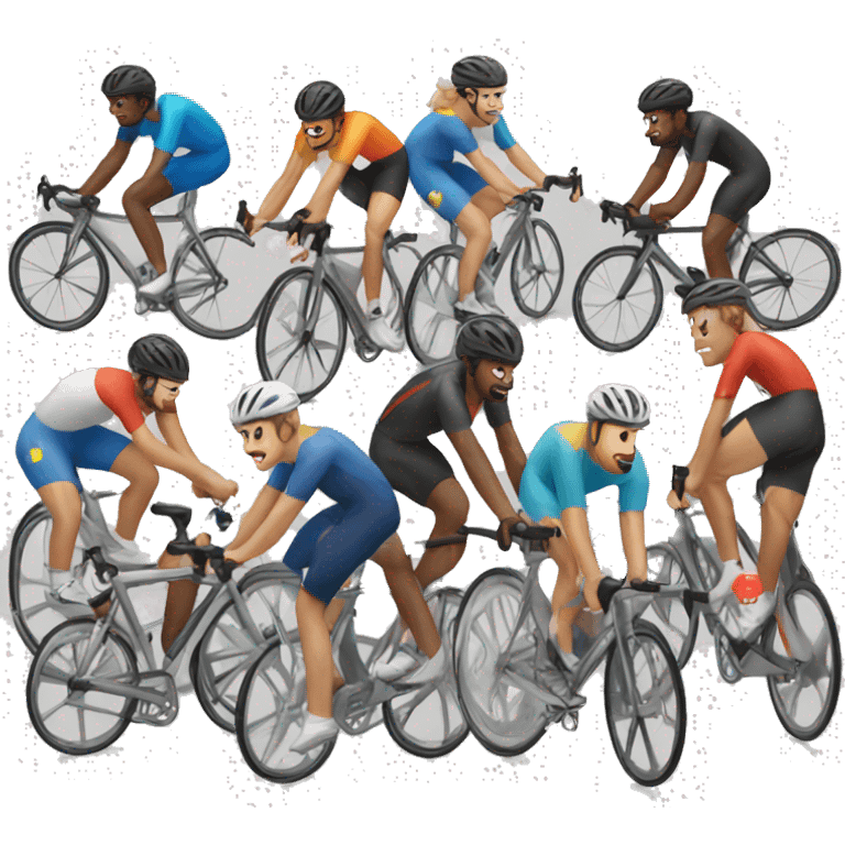 Cycling spin class with a bunch of guys emoji