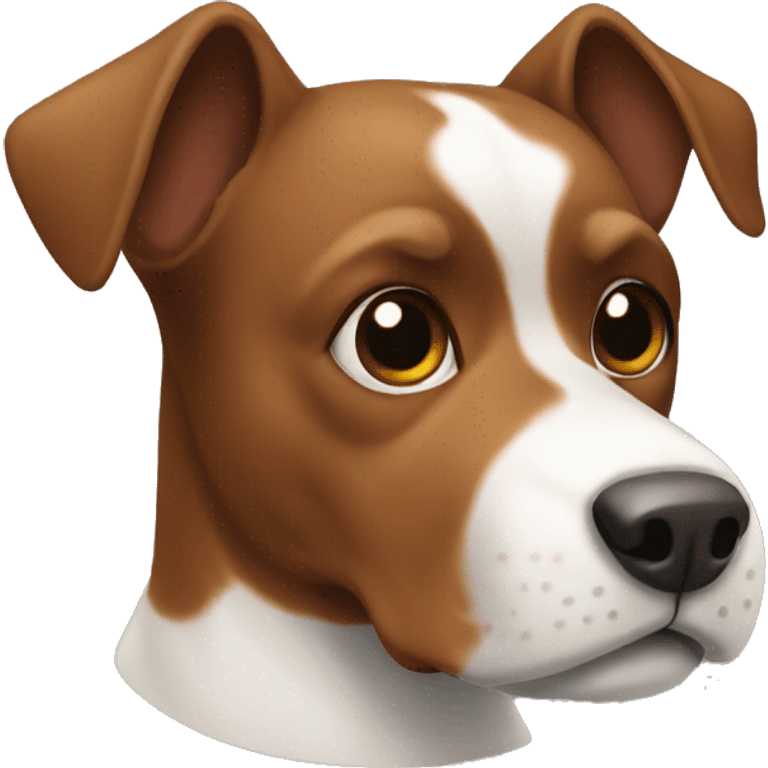 Dog brown and white  emoji