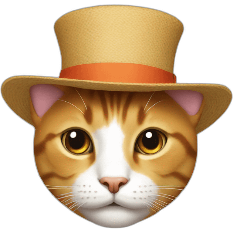 a cat in a hat emoji