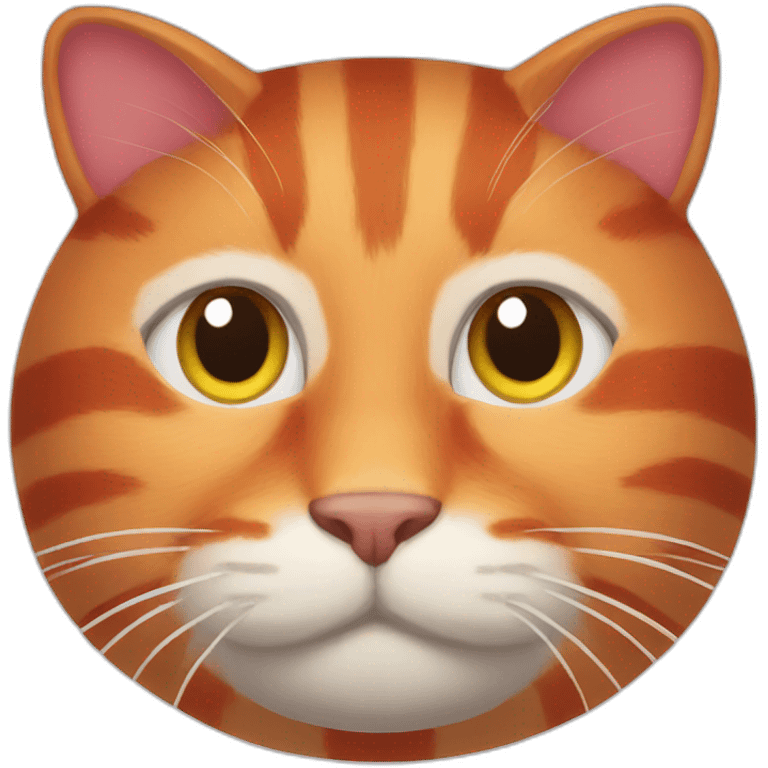 A red cat with White stripes emoji