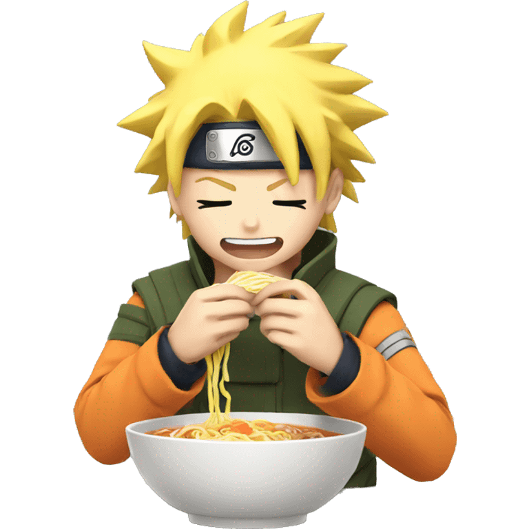 Naruto eating ramen emoji